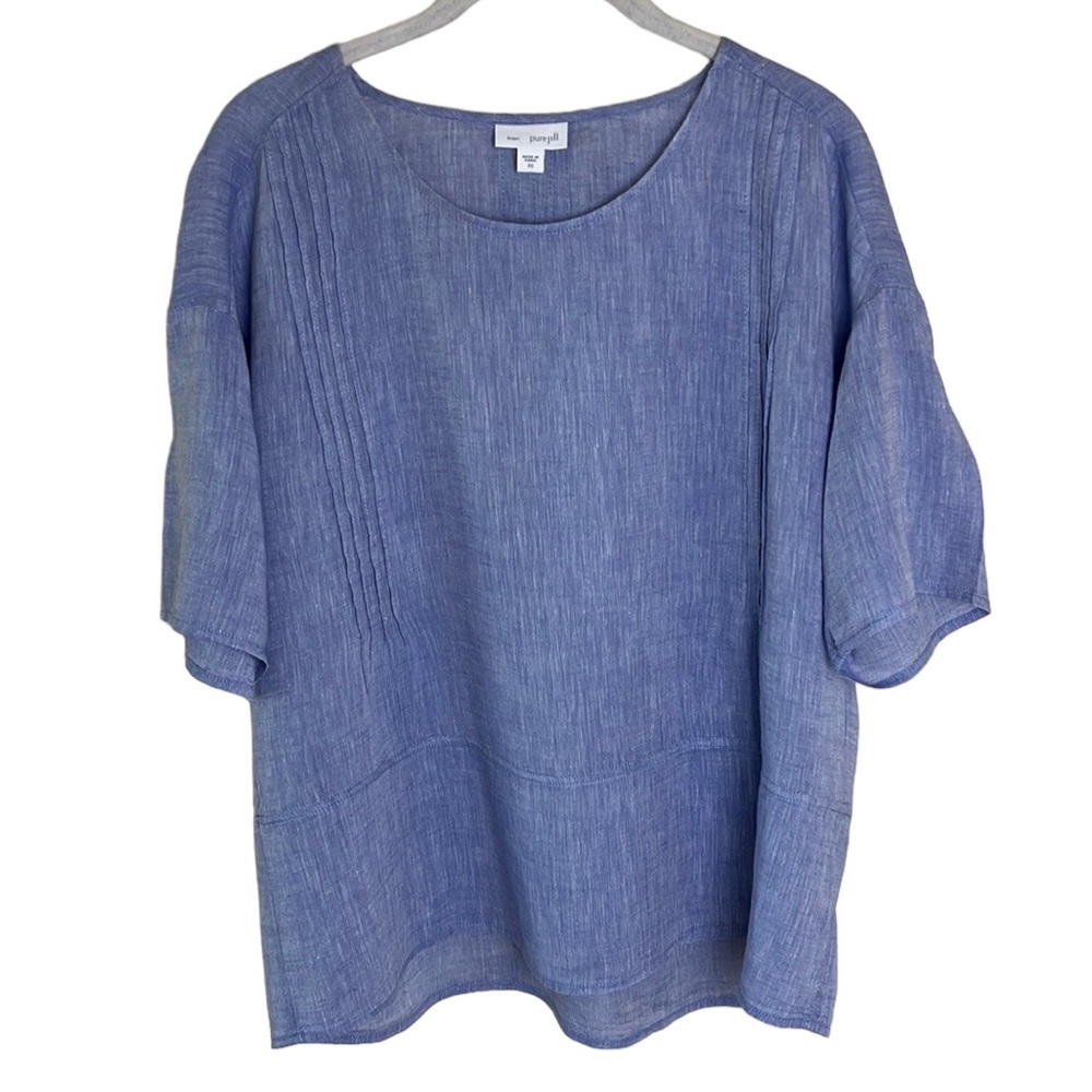 J Jill Linen Blend Oversized Top Sz XS